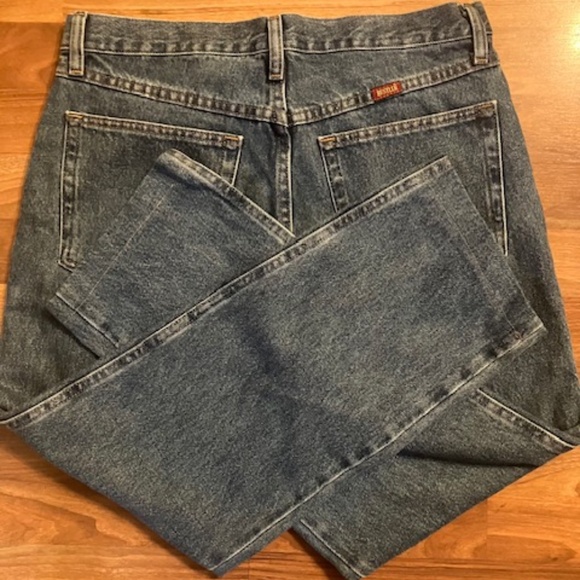 Vintage Rustler Jeans Size 34 Faded Denim Tag 32x30 - Picture 3 of 3